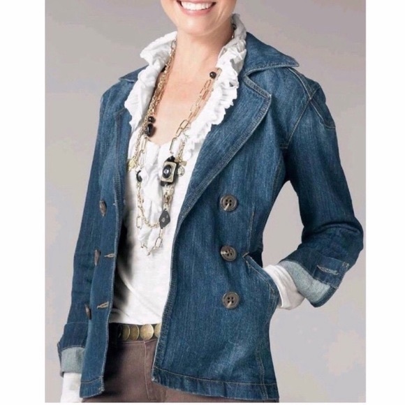 CAbi Jackets & Blazers - CAbi Jen Denim Double Breasted Jean Jacket